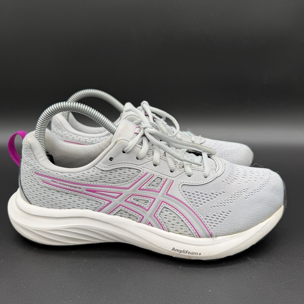 Asics Gel-Contend 9 Womens Size 9 Wide Running Shoes Grey Purple